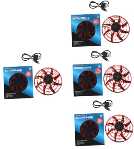 HEMOTON 4 Stück Fingerspitze Fliegende Untertasse handbetriebene Drohne Fliegender Kreisel Kinderspielzeug Spielzeuge Gyroskop lustiges fliegendes UFO Kreiselspielzeug für Kinder Handbuch