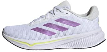 adidas Response Runner Shoes, Zapatillas para Correr Mujer, FTWR White/Purple Burst/Pulse Lime, 40 2/3 EU