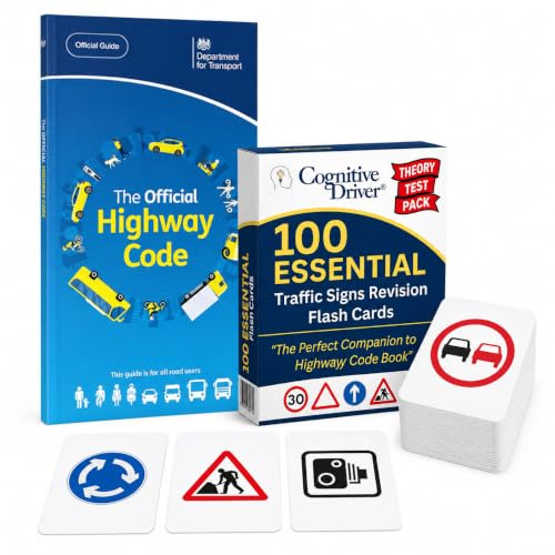 Highway Code Book 2026 UK + Traffic Signs You Must Know Flash Cards Set