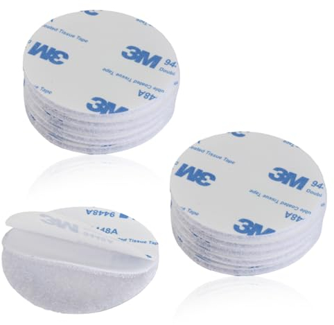 10 Pezzi Pad Biadesivo Riutilizzabile (Diametro 5 cm, Girare) per Casa, Ufficio, Garage - Adesivo Forte, Ecologico, Tagliabile - Soluzione Affidabile per Applicazioni Fai Da Te Multiuso