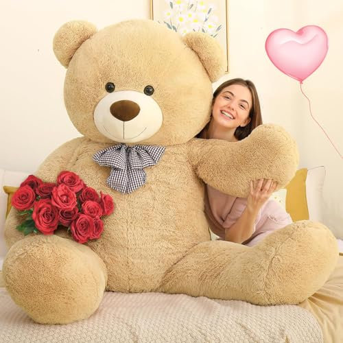 MorisMos 180cm riesen Teddy XXXL, weich groß teddybär XXL,süß kuschelbär plüschbär Freundin Mädchen Partnerin Ehefrau Mutter Kinder Baby