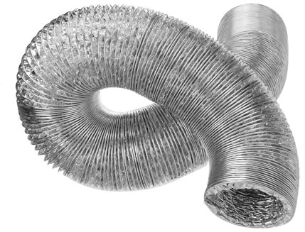 Inscrip 5 m Ventilation Duct Pipe, Diameter 65 mm Aluminium Foil Hose, 5 Metres Aluminium Pipe Hose, Exhaust Hose, Flex Hose for Exhaust Fan, Bathroom, Kitchen, Pipe Fan, Diesel Heating