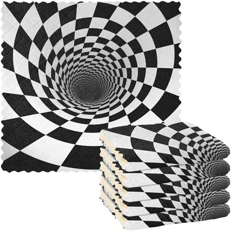 3D Vortex Illusion Abyss Paisley Mikrofaser Handtuch Geschirrtücher Küche Baumwolle Küchentuch saugfähige Handtücher Küche