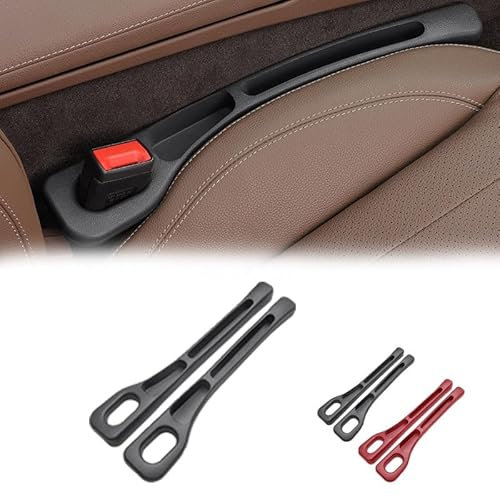 2 Stück Aufbewahrungsbox für Autositze,Car Seat Gap Filler Universal Autositz Lückenfüller Autositz Organizer,Neuest Autositz Gap Organizer Storage Box,für Kleinigkeiten Handys Seat Gap (Schwarz)