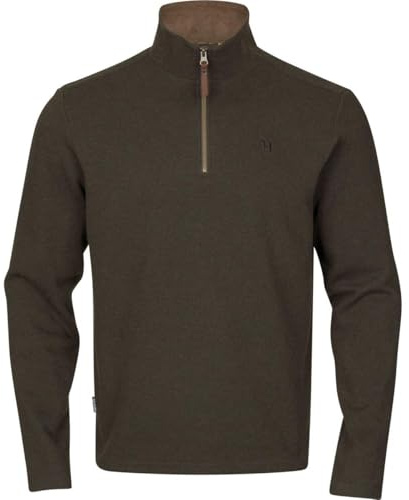 Härkila Sandhem Pro HSP Pullover til Herre – Varm, Vindafvisende og Åndbar Striktrøje til Jagt og Outdoor | Slidstærk, Komfortabel og Klassisk Design | Flere Farver og Størrelser