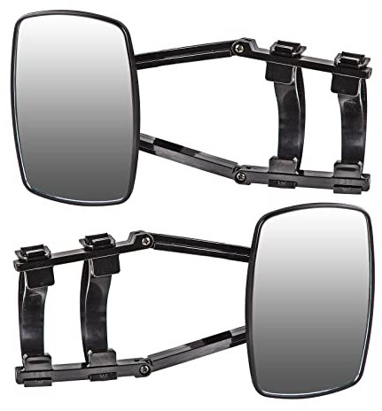 2 x Caravan Towing Mirrors Universal Wing Mirror Extensions Attachments for Cars, Adjustable Wing Mirrors for Cars/Caravans Safe Universal Pair