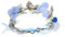 FRCOLOR Blumenkranz Haarband Für Frauen Verstellbares Kopfschmuck Accessoire Für Hochzeiten Festivals Besondere Anlässe Leicht Blaues Design