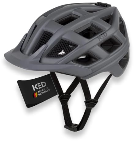 KED Crom Fahrradhelm Für Mountainbike, Trekking Und Alltag Mit LED Rücklicht, FIDLOCK Verschluss, Insektenschutznetz