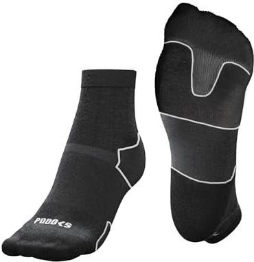 PODOKS Kompressionssocken Damen & Herren | Biomechanische Socken bei Metatarsalgie & Vorfußschmerzen | Stützstrümpfe mit Polsterung | Atmungsaktive Coolmax Sneaker Socken