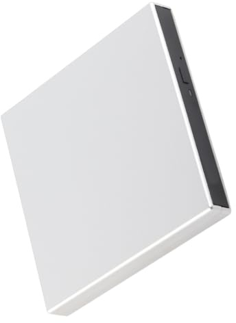 Denash Ultra Thin USB 2.0 Externer CD -DVD -Laufwerk für Laptop Desktop PC, Multifunktionaler Optischer Disc Treiber mit Hochgeschwindigkeitsübertragung, Geeignet für und OS X Benutzer, (Silver)