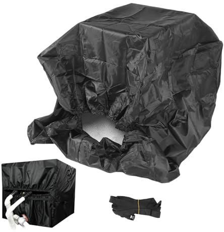 Fabater Pool Heater Cover, Swimming Pool Heat Pump Cover, 420D Oxford Pool Pump Cover, Outdoor Pool Equipment Cover for Winter, 34x31x40in, Black