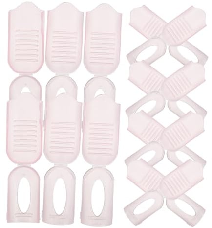 20 Stück Verstellbare Nagelclips aus Kunststoff in Rosa für Maniküre