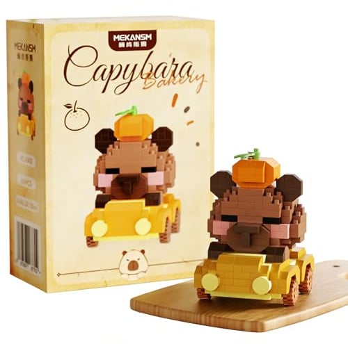Nurila Capybara Bausteine Set, 304PCS Klemmbausteine, Mini Niedlich Klemmbausteine Set, Klemmbaustein für Jugendliche, Erwachsene, DIY-Dekoration, Geschenk