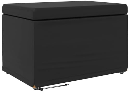 vidaXL Hocker Schwarz 61 x 41 x 40 cm Kunstleder und Engineering Holz