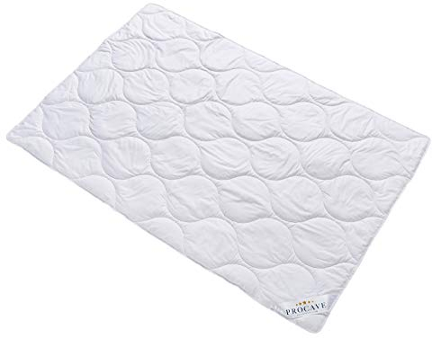 PROCAVE Baumwolle Komfort Qualitäts-Bettdecke für den Sommer 200x220cm, leichte Baumwolldecke, waschbar, aus der Natur, atmungsaktiv & wärmeausgleichend, 100% aus Deutschland