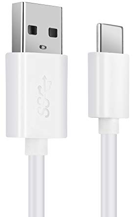 CELLONIC USB Kabel 1m kompatibel mit LG G5, G6, G7, G7 ThinQ, G8 ThinQ, G8S ThinQ Smartphone, Handy Ladekabel USB C Type C auf USB A 3.1 Gen 1 Datenkabel 3A weiß PVC