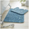 GC GAVENO CAVAILIA Premium 2 Piece Pebble Bath Mat Non Slip Pedestal Set, Extra Absorbent 100% Memory Foam Bathroom Toilet Rug, Regular (50x80, 50x40 cm), Aqua