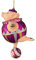 ecosoul Christbaumschmuck Figur Schwein Sportler Fitnessstudio Ball Hanteln handbemalt Weihnachten Baumschmuck Deko Anhänger Christbaumschmuck 10 cm 1 Stück (pink-Silber mit Ball)