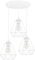 Light-Home Corral Retro Lampe - Hängelampe Hängeleuchte - Deckenlampe Industrial für Wohnzimmer Schlafzimmer und Esszimmer - Pendelleuchte Vintage aus Metall - 3 - Flammig Rund - Weiß