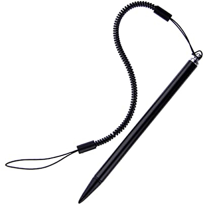 kawehiop Tragbarer Stylus-Touchscreen-Stift mit Trageband für resistiven Touchscreen für Industrie- und Spielekonsolen, Schwarz