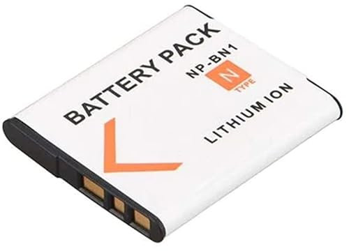 Battery for Sony Cyber-shot DSC W620 W630 W650 W670 W690 W710 W730 W800 W810 W830 WX100 WX150 WX200 WX220 WX30 WX5 WX50 WX60 WX7 WX70 WX80 WX9 Camera - Replacement for NP-BN1 Battery