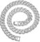YADOCA Iced Out Kette Herren Cuban Link Chain Miami Kubanische Kette Halskette Silber Kette Bling Diamant Kette Hip Hop Schmuck für Herren Damen Jungen