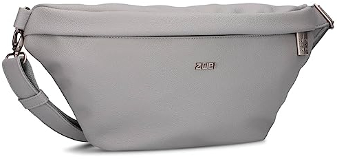 Zwei Damen Hip Bag Mademoiselle.M MH80 Bauchtasche 40 cm 3 Liter, Crossbody Bag wasserabweisend, 3-in-1 Bequeme Brusttasche, Gürteltasche & Hüfttasche (Foggy)