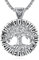 Eusense Baum des Lebens Halskette Wikinger Rune Kreis Schmuck Anhänger Halskette Baum des Lebens Amulett Schutz Schmuck Geschenk für Männer Frauen