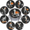 Diamant Malerei Untersetzer Halloween Skull Untersetzer Set 8 Pcs Leuchten im Dunkeln, Glow in The Dark Diamant-Untersetzer für Erwachsene & Anfänger mit Halterung.