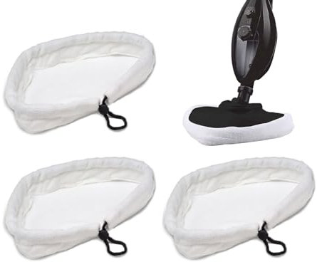 3 Pcs Microfibre Cloths Universal Cleaning Pads, Washable Cloths for Steam Mops, Clean Steam Mop Pads be used on all other steam mops on the market