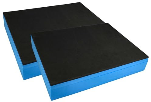 vhbw 2x Schaumstoffeinlage kompatibel mit Bosch Sortimo L-Boxx Werkzeugkoffer - Hartschaum/PE-Schaumstoff, 60 mm Blau