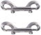 CLISPEED 2St Doppelhaken edelstahlhaken carabiner hook Schwerlasthaken sport zubehör Seilbefestigung Markise Tor Streifen doppelseitiger Bolzenhaken schwere Klemme Rostfreier Stahl Silver