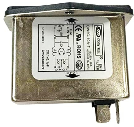 Etyldya 250V 10A CW2C-10A-T Linea di Alimentazione EMI RFI in Metallo,