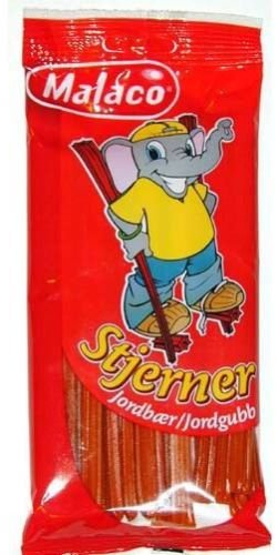 20 x MALACO STJERNER JORDBÆR/ERDBEER STANGEN 92g Incl. Goodie von Flensburger Handel