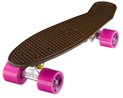 Ridge Skateboard Mini Cruiser Board Braun mit 12 Rollenvarianten komplett 55 cm, 0786471337530