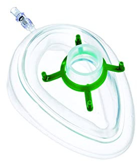 Gima - Einzelpatienten-Gesichtsmaske mit aufblasbarem Luftpolster, Größe n. 4, Erwachsene, Latexfrei, 1 Stück