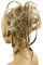 CAISHA XXL Haarteil Haargummi Daisy Dutt Hochsteckfrisuren Mit Geflochtenen Zöpfen Gewellt Kunstfaser Hitzebeständig DM17cm Hellbraun Blond Mix G21D