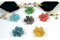 shibby 42 polyedrische Würfel für Rollen- und Tabletopspiele in 6 verschiedenen glitzernden Farben mit 6 Beuteln 60014410 Farben Set
