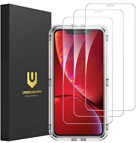 UNBREAKcable Schutzfolie Panzerfolie für iPhone XR und iPhone 11 [3 Stück], 9H Härte Schutzglas, 2.5D Displayschutzfolie, Anti-Bläschen, Anti-Kratzer, leicht anzubringen