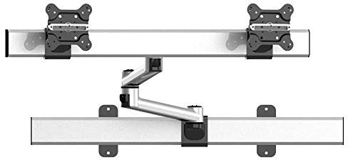 Cotytech Doppel-Monitorhalterung für Apple Quick Release mit Zwei Armen