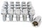 16 x Chrome Wheel Bolts Set with 4 x Locking Nuts for VW Volkswagen Caddy with Genuine Alloy Wheels PN.SFP-16BM14R+B14R141