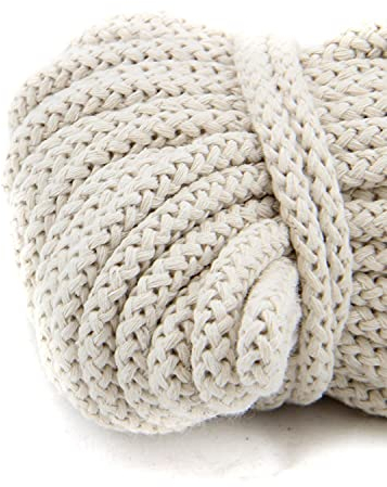 NTS-Nähtechnik Baumwohlkordel 8mm | Farb und Längenauswahl | 100% Baumwolle | mit Polyester Kern | (beige, 50m)