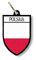 Schlüsselanhänger Schlüsselanhänger Ring Flagge National-Souvenir Schild Polen