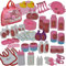 The New York Doll Collection 50 Piece Baby Doll Feeding & Caring Accessory Set in Zippered Carrying Case - Doll Pacifiers and Accessories for Dolls