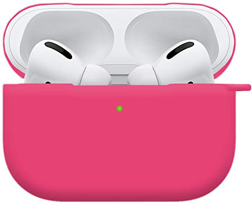 PhoneNatic Case kompatibel mit AirPods Pro (2019) - Hülle Silikon pink Cover Tasche