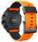 WIIKAI Armband Ersatzarmbänder kompatibel für suunto 7/9/9 baro/spartan sport/D5 Silikon Ersatz Uhrenarmbänder.(Orange + Schwarz)