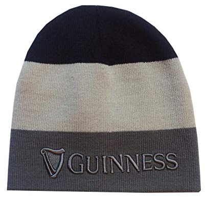 Guinness Unisex G6230 Beanie-Mütze, schwarz, grau, Einheitsgröße
