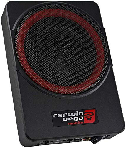 Cerwin Vega VPAS10V2 - Subwoofer attivo a basso profilo con amplificatore integrato, 25,4 cm, 550 W max/200 W RMS, per lavorare con tutti i veicoli