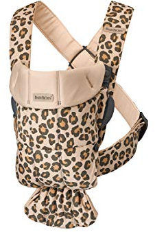 BabyBjörn Babytrage Mini, Baumwolle, Beige/Leopard