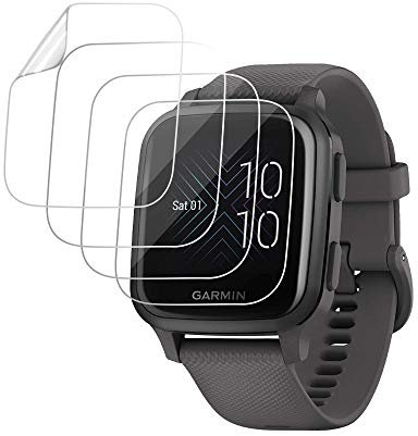 AiMok Protecteur écran Compatible avec Garmin Venu SQ/Music Edition, 4 Pièces TPU Protecteur d'écran, Anti-rayures, Sans bulles, Film de protection d'écran HD pour Garmin Venu SQ/Music Edition